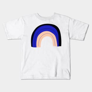 BLUE BLACK TEXTURE Kids T-Shirt